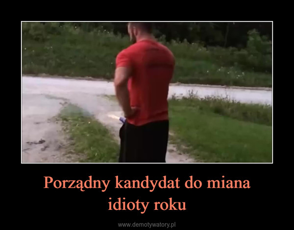 Porządny kandydat do mianaidioty roku –  