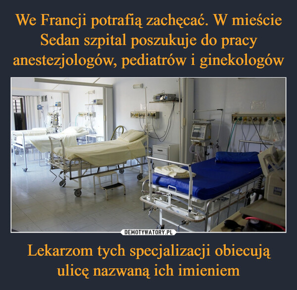 Lekarzom tych specjalizacji obiecująulicę nazwaną ich imieniem –  