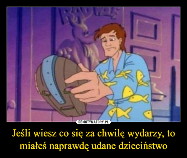 Jeśli wiesz co się za chwilę wydarzy, to miałeś naprawdę udane dzieciństwo –  D