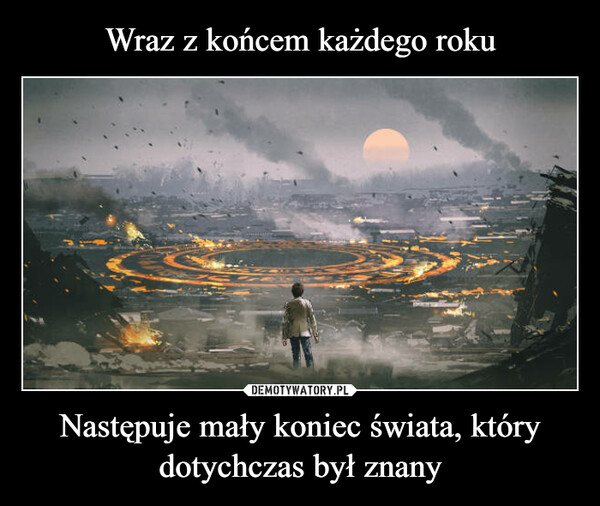 Następuje mały koniec świata, który dotychczas był znany –  