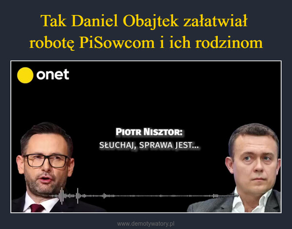  –  onetPIOTR NISZTOR:SŁUCHAJ, SPRAWA JEST...