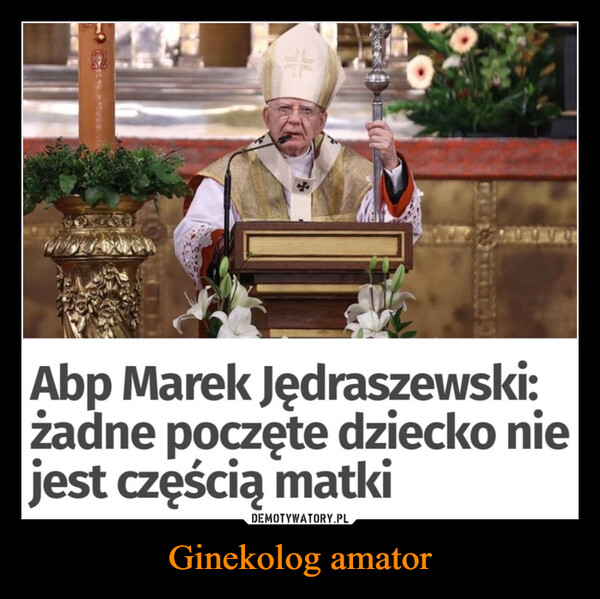 Ginekolog amator –  Ginekolog amatorAbp Marek Jędraszewski:żadne poczęte dziecko niejest częścią matki