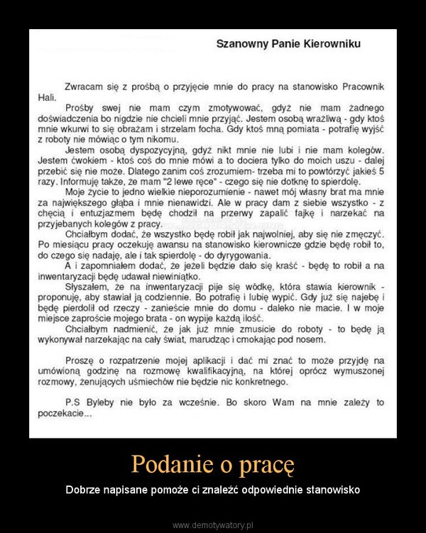 Podanie o pracę – Dobrze napisane pomoże ci znaleźć odpowiednie stanowisko 