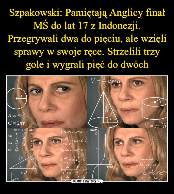  –  V==πr³h3A = πr²C = 2лr30° 45° 60°1 √2 √3sinCostan2222-23232x30°√310060°[sin xdx=−cos x + Cdxtgx+C,Stgxdx=-Incosx+dxsin xdxdxIntgarcigtan (9)105-S45°5rhV = r²he/rad2x² + bx+c=0+2b2-4ac