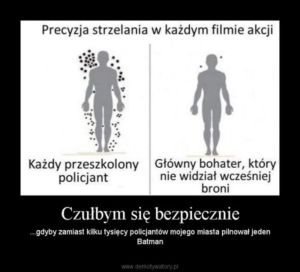 Czułbym się bezpiecznie – ...gdyby zamiast kilku tysięcy policjantów mojego miasta pilnował jeden Batman 