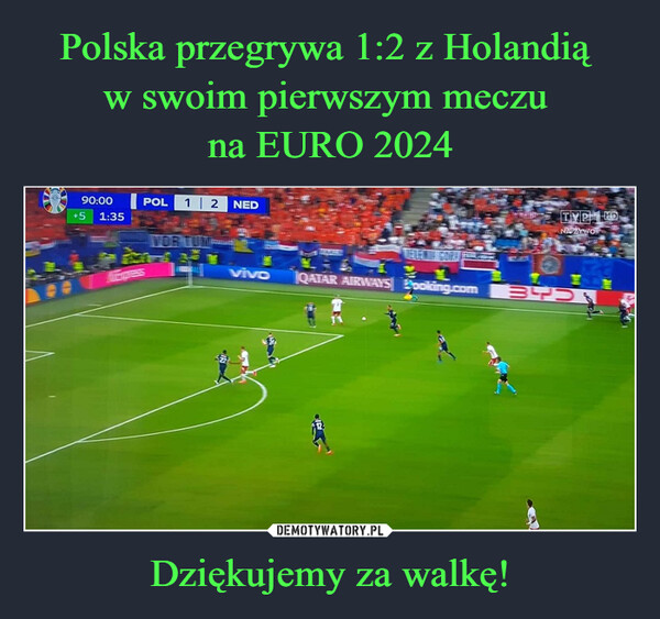 Dziękujemy za walkę! –  +590:00POL 12NED1:35WOR TUMETYP HDNAZYWOvivoQATAR AIRWAYS Booking.comBRUN