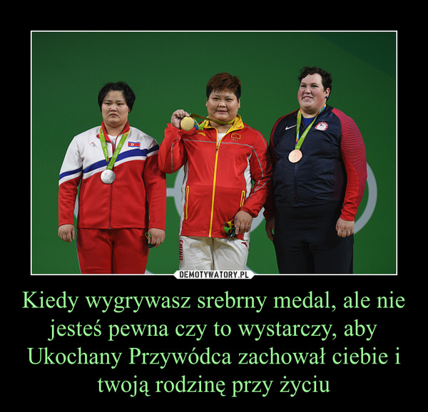 Kiedy wygrywasz srebrny medal, ale nie jesteś pewna czy to wystarczy, aby Ukochany Przywódca zachował ciebie i twoją rodzinę przy życiu –  