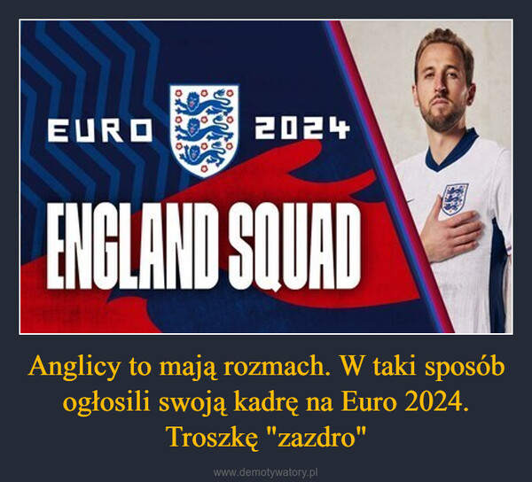 Anglicy to mają rozmach. W taki sposób ogłosili swoją kadrę na Euro 2024. Troszkę "zazdro" –  EURO2024ENGLAND SQUAD