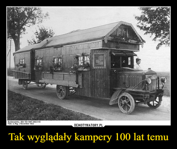 Tak wyglądały kampery 100 lat temu –  Bundesarchiv, Bild 183-1987-1002-510Foto: o.Ang. I November 1922EL8278