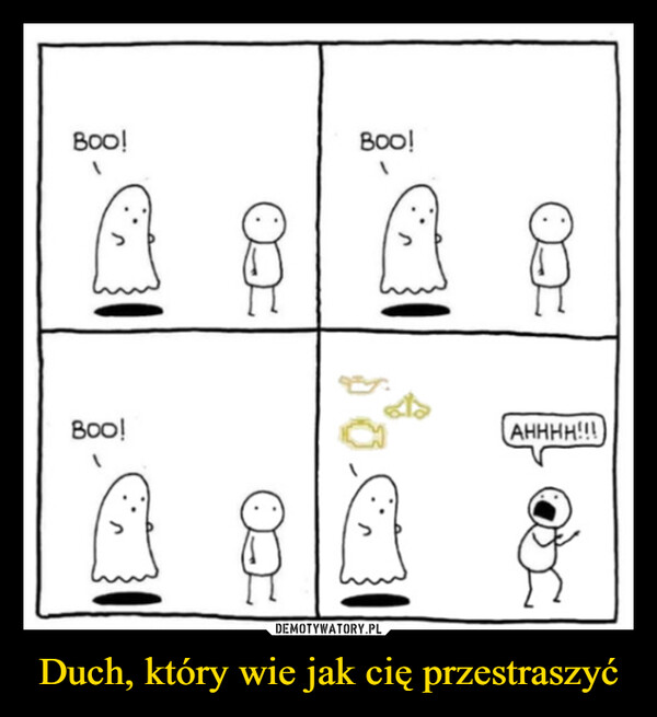 Duch, który wie jak cię przestraszyć –  BOO!BOO!BOO!AHHHH!!!