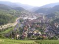 Blick vom Schloss Eberstein murgaufwärts Richtung Obertsrot, Hilpertsau und Weisenbach