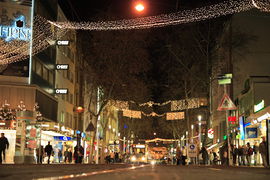 Weihnachtbeleuchtung in der Kaiserstraße