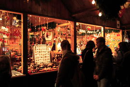 Stand am Weihnachtsmarkt