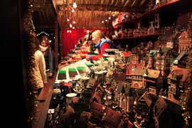 Stand am Weihnachtsmarkt