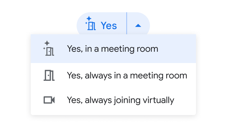 RSVP options on Google Calendar