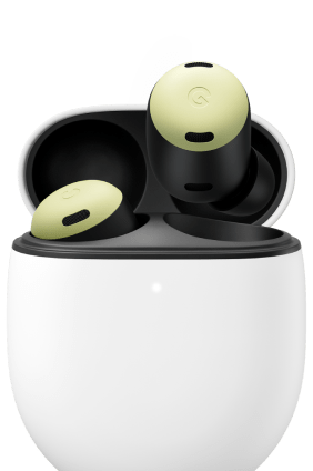 Pixel Buds को उनके केस में रखा जा रहा है.