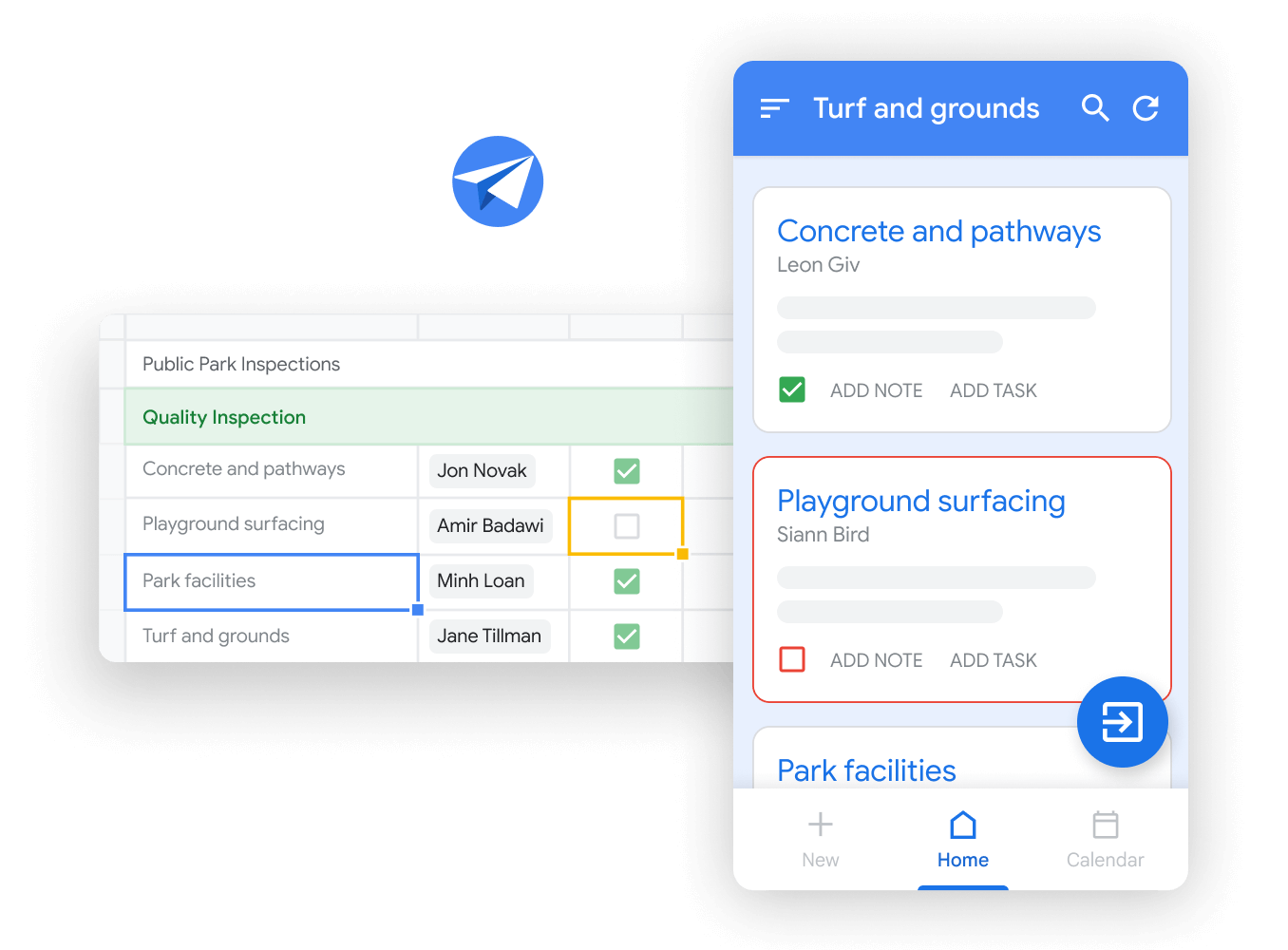 Workspace görseli: birlikte Google Meet görüşmesi yaparken çeşitli dokümanları düzenleyen ekip üyeleri