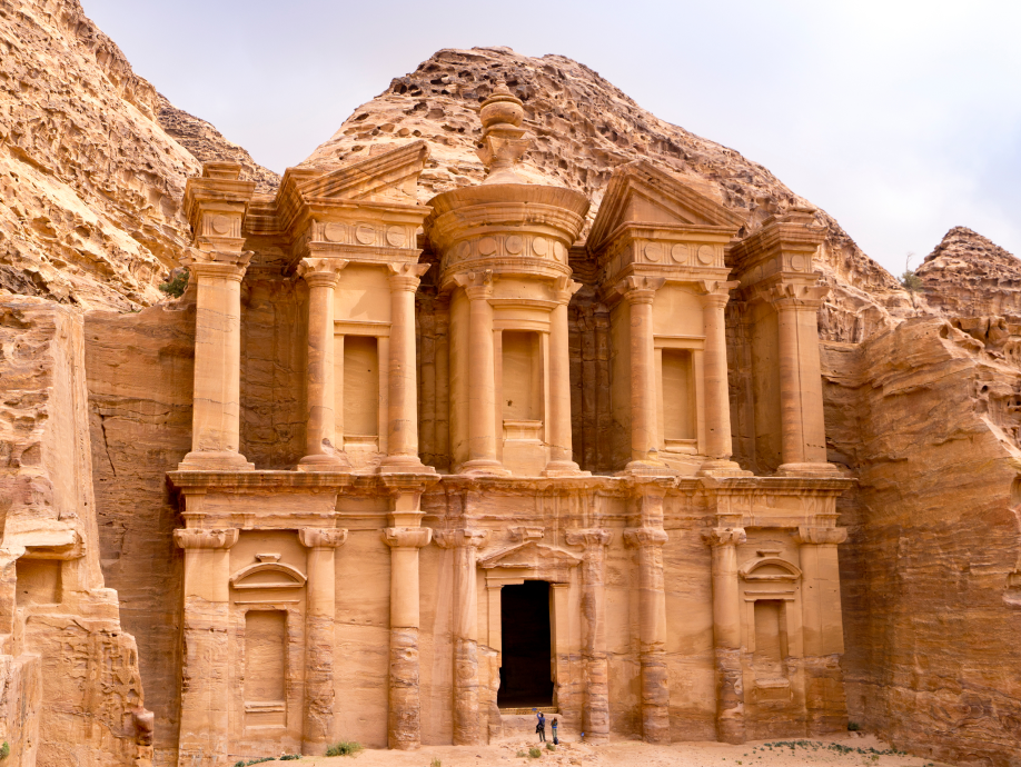 Stone cut architecture of Petra, Jordan