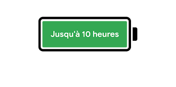 Icône de la batterie accompagnée du message 