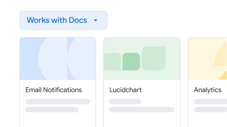 Dokümanlar'daki diğer Workspace uygulamalarıyla entegrasyon