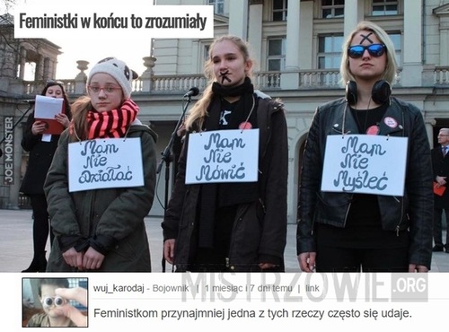 Feministki w końcu to zrozumiały