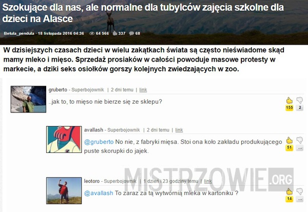 Zajęcia szkolne dla dzieci na Alasce –  