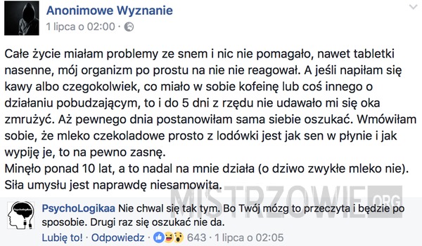 Całe życie miałam problemy ze snem –  