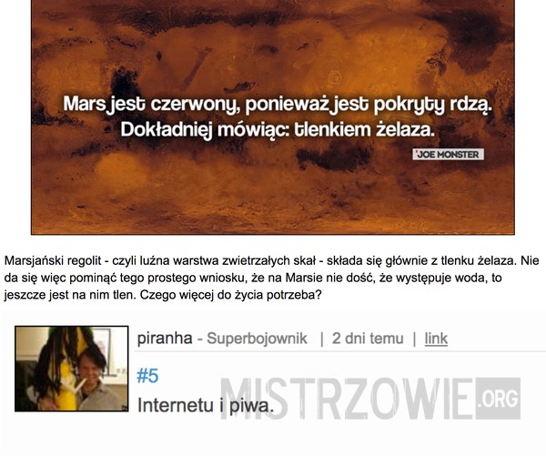 Mars jest czerwony –  