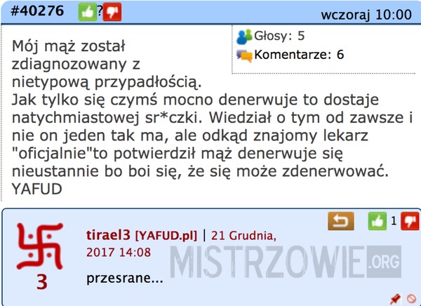 Nietypowa przypadłość –  