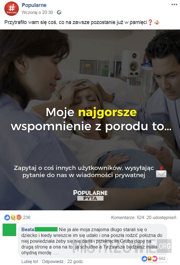 Najgorsze wspomnienie –  