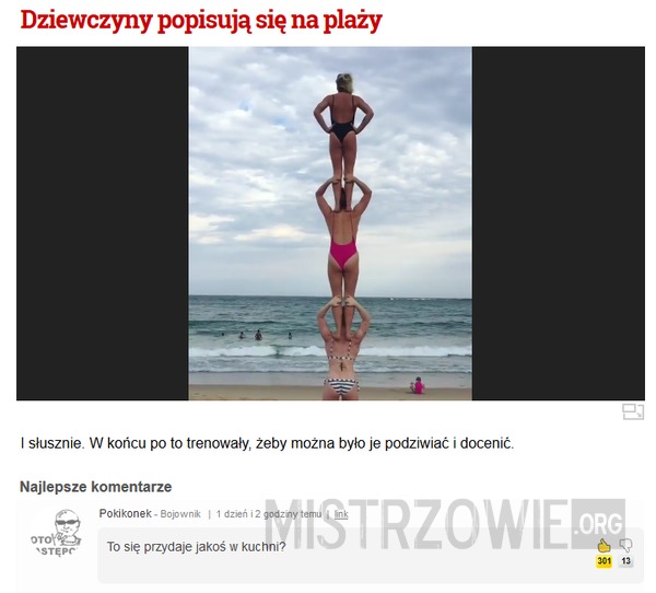 Popisy na plaży –  