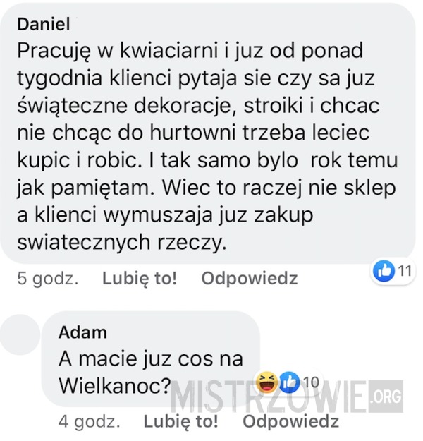 Pracuję w kwiaciarni –  