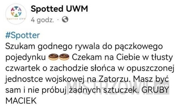 Pączkowy pojedynek –  