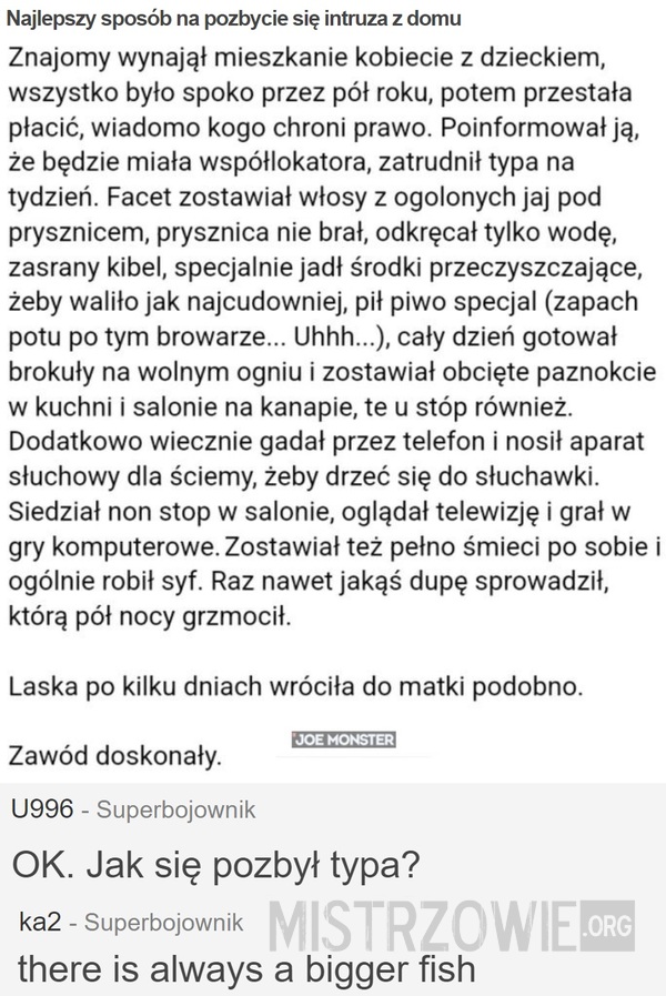 Najlepszy sposób na pozbycie się intruza z domu –  