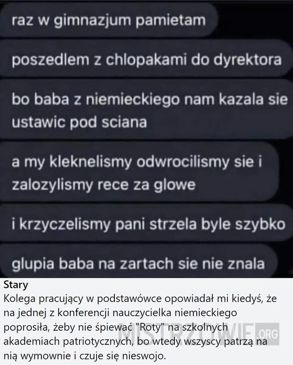 Baba nie ma poczucia humoru –  