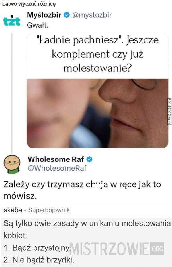 Łatwo wyczuć różnicę –  