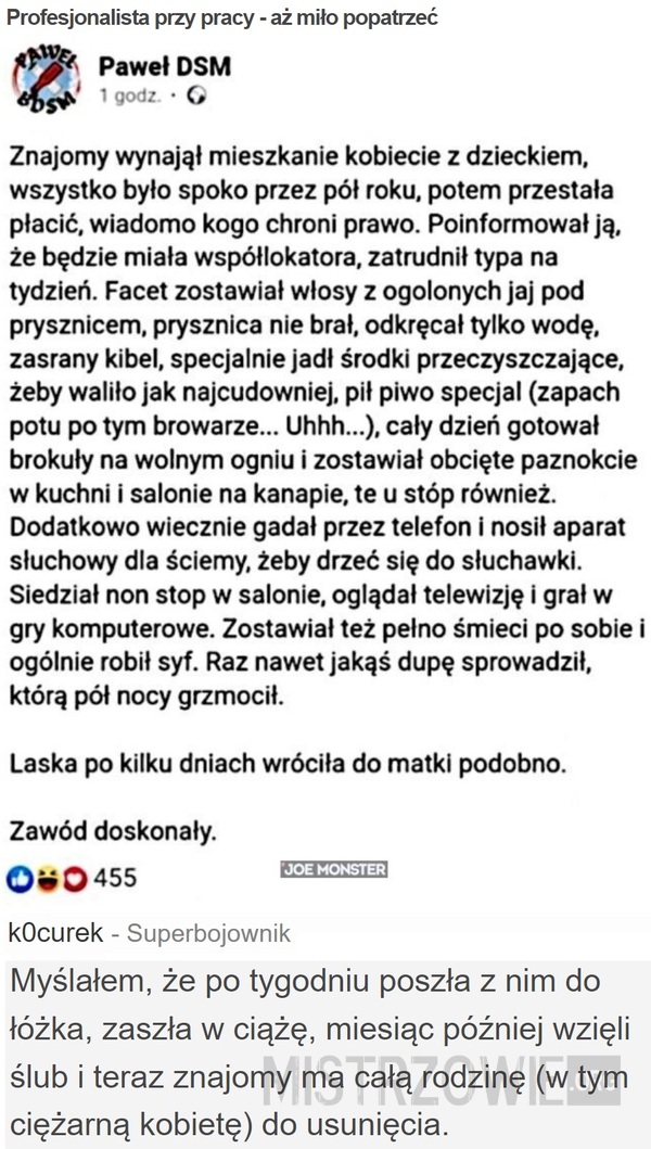 Profesjonalista przy pracy - aż miło popatrzeć –  