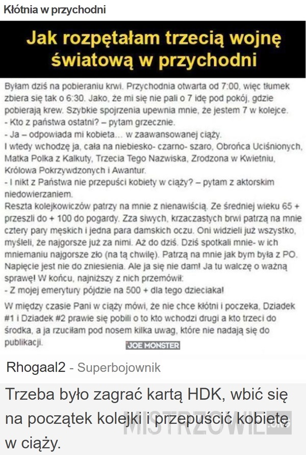 Kłótnia w przychodni –  