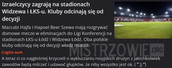 Izraelczycy zagrają na stadionach Widzewa i ŁKS-u –  