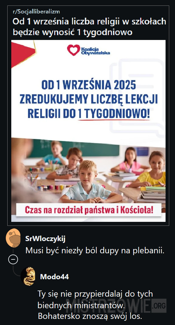 Religia w szkołach –  