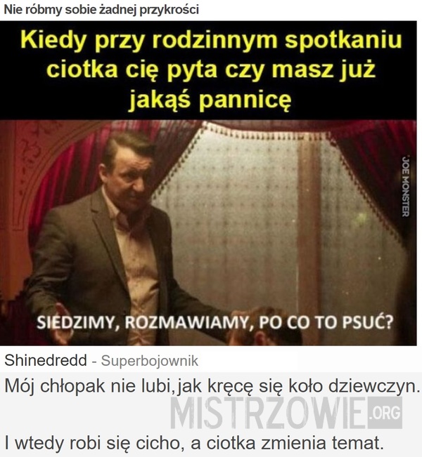 Nie róbmy sobie żadnej przykrości –  