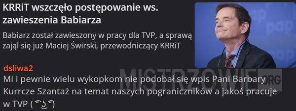 KRRiT wszczęło postępowanie ws. zawieszenia Babiarza –  