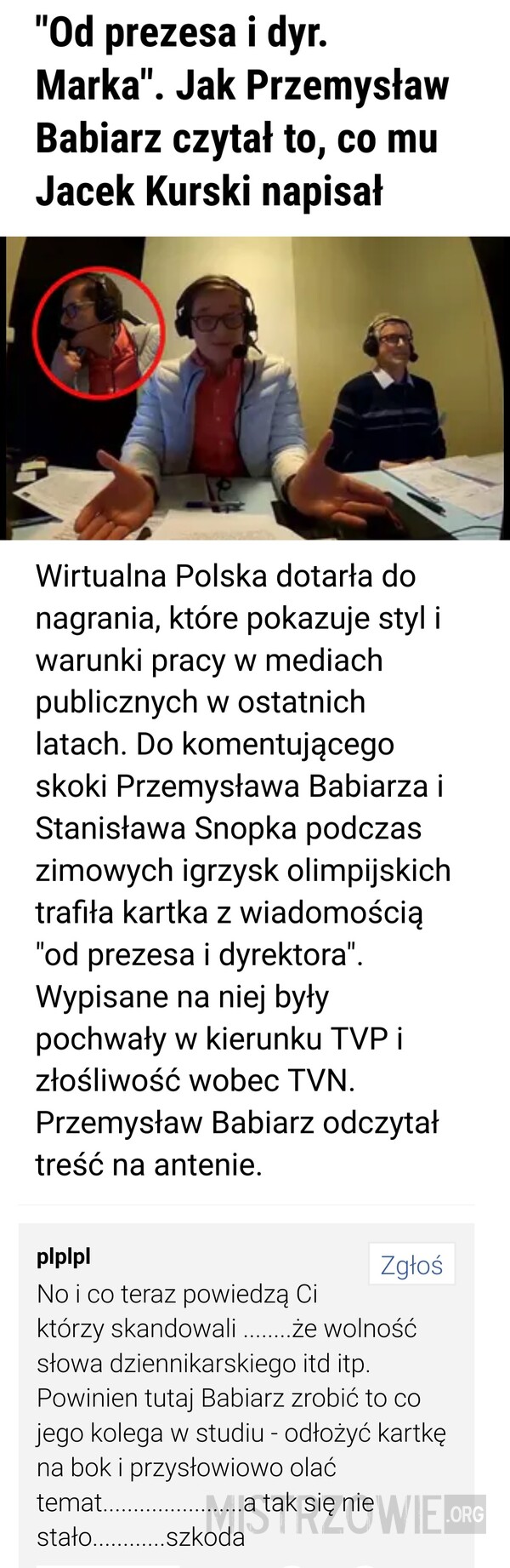 Wolność słowa –  