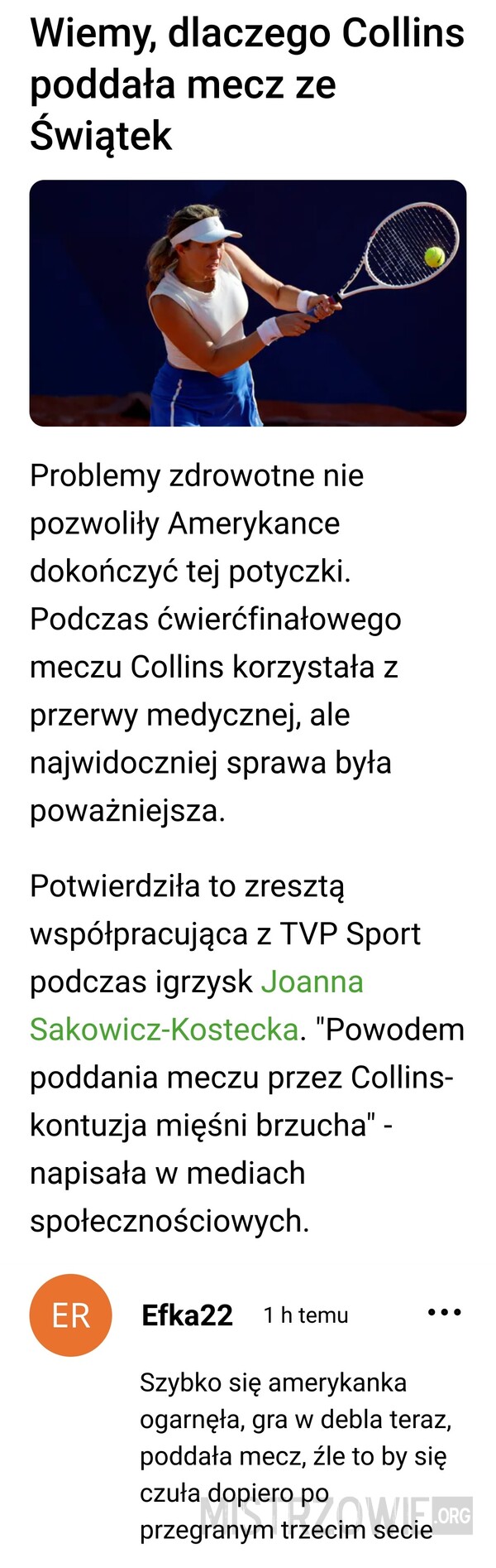 Poważna kontuzja... i po kontuzji –  