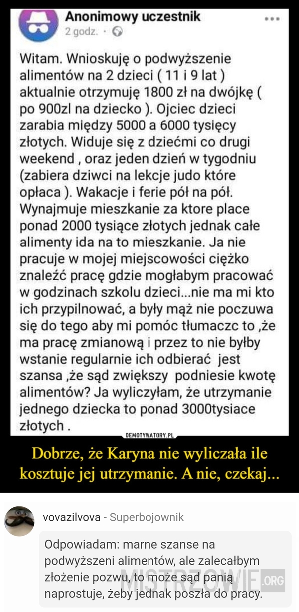 Podwyższenie alimentów –  