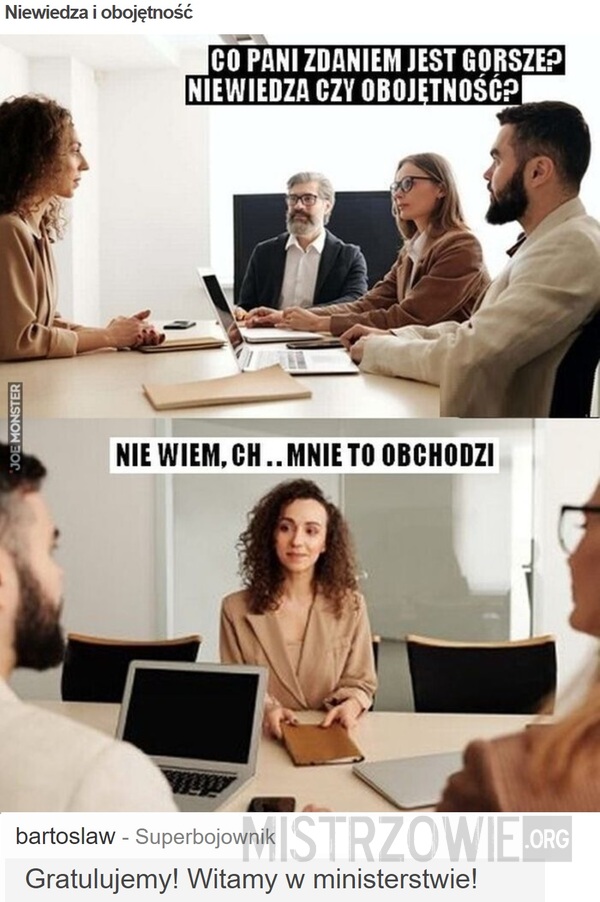 Niewiedza i obojętność –  