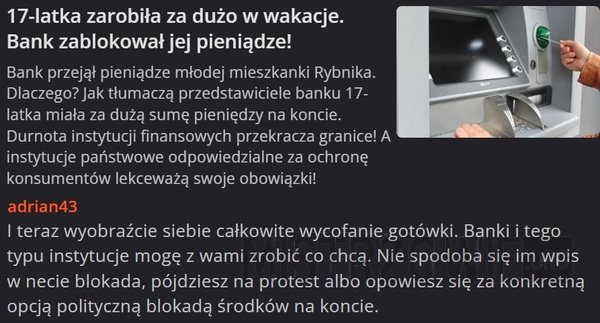 17-latka zarobiła za dużo w wakacje –  