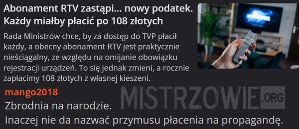 Abonament RTV zastąpi... –  