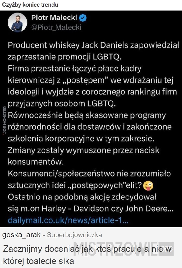 Czyżby koniec trendu –  