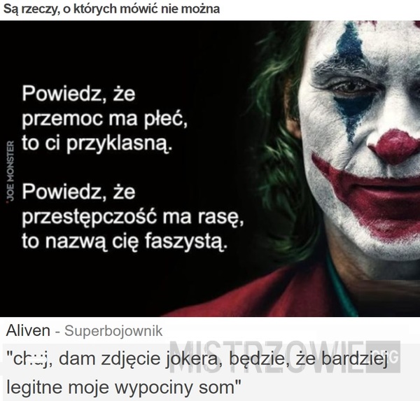 Są rzeczy, o których mówić nie można –  